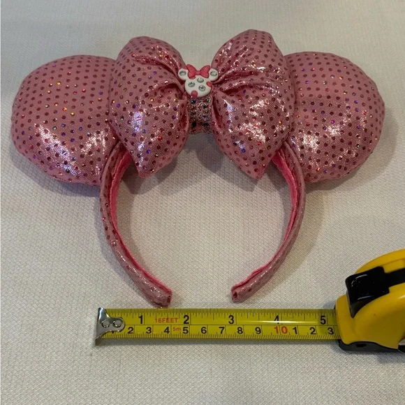 Homemade Headband w/Pink Sequined Sparkly Mouse Ears - Picture 9 of 11